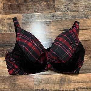 Cacique Plaid Lightly Lined Full Coverage Bra Women’s Size 42DDD